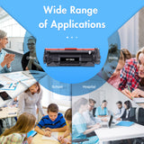 Catch Supplies 138A Black Toner Cartridge with Chip Compatible Replacement for HP 138A W1380A 138X W1380X for HP Laserjet Pro 3001dw 3001fdw MFP 3101fdw Printer Ink (2 Pack)