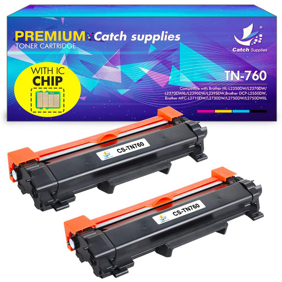 Catch Supplies with Chip Compatible TN730 TN-730 Toner Cartridge Replacement for Brother TN760 TN-760 HLL2350DW HLL2395DW DCPL2550DW MFCL2710DW HLL2390DW MFCL2750DW HLL2370DW HLL2370DWXL MFCL2750DWXL