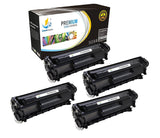 Catch Supplies Replacement HP Q2612X High Yield Black Toner Cartridge Laser Printer Toner Cartridges - Four Pack