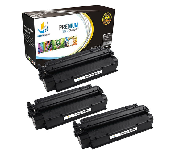 Catch Supplies Replacement HP Q2613X High Yield Black Toner Cartridge Laser Printer Toner Cartridges - Three Pack