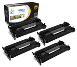 Catch Supplies Replacement HP CF287A Standard Yield Black Toner Cartridge Laser Printer Toner Cartridges - Four Pack