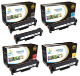 Catch Supplies Replacement HP CF380A,CF381A,CF382A,CF383A Standard Yield Laser Printer Toner Cartridges - Five Pack