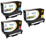 Catch Supplies Replacement HP CF381A,CF382A,CF383A Standard Yield Laser Printer Toner Cartridges - Three Pack