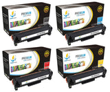 Catch Supplies Replacement HP CF380X,CF381A,CF382A,CF383A High Yield Toner Cartridges Laser Printer Toner Cartridges - Four Pack