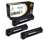 Catch Supplies Replacement HP CF283X High Yield Black Toner Cartridge Laser Printer Toner Cartridges - Three Pack