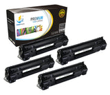 Catch Supplies Replacement HP CF283X High Yield Black Toner Cartridge Laser Printer Toner Cartridges - Four Pack