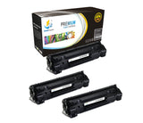 Catch Supplies Replacement HP CF283A Standard Yield Laser Printer Toner Cartridges - Three Pack