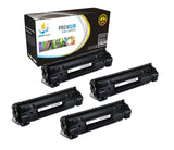 Catch Supplies Replacement HP CF283A Standard Yield Laser Printer Toner Cartridges - Four Pack