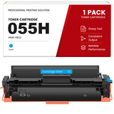 Compatible Canon 055H Cyan Toner Cartridge, High Yield, with Smart Chip, 3019C001, for Canon Color imageCLASS MF741Cdw, MF743Cdw, MF745Cdw, MF746Cdw, LBP664Cdw