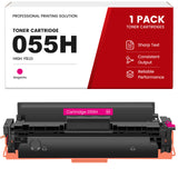 Compatible Canon 055H Magenta Toner Cartridge, High Yield, with Smart Chip, for Canon Color imageCLASS MF741Cdw, MF743Cdw, MF745Cdw, MF746Cdw, LBP664Cdw