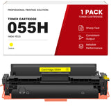Compatible Canon 055H Yellow Toner Cartridge, High Yield, with Smart Chip, for Canon Color imageCLASS MF741Cdw, MF743Cdw, MF745Cdw, MF746Cdw, LBP664Cdw