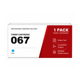 Compatible Canon 067 Cyan Toner Cartridge With Smart Chip, Toner Level Display, For Color imageCLASS LBP632Cdw LBP633Cdw MF653Cdw MF654Cdw MF656Cdw Printers