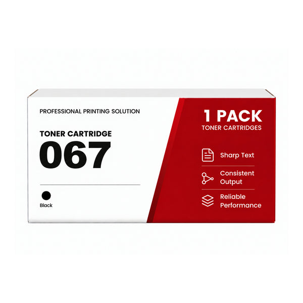 Compatible Canon 067 Black Toner Cartridge With Chip, For Color imageCLASS LBP632Cdw LBP633Cdw MF653Cdw MF654Cdw MF656Cdw Printers