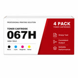 Compatible Canon 067H High Yield Toner Cartridges, For Color imageCLASS LBP632Cdw LBP633Cdw MF653Cdw MF654Cdw MF656Cdw