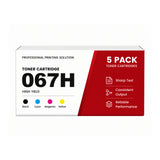 Compatible Canon 067H High Yield Toner Cartridges, For Color imageCLASS LBP632Cdw LBP633Cdw MF653Cdw MF654Cdw MF656Cdw