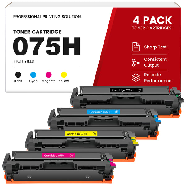 Compatible Canon 075H Toner Cartridges - Smart Chip with Toner level Display, High Yield