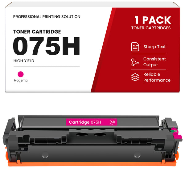 Compatible Canon 075H Magenta Toner Cartridge - Smart Chip with Toner level Display, High Yield