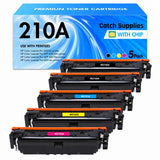 Firmware-Safe Compatible HP 210A Toner Cartridge Set W2100A W2101A W2102A W2103A, Standard Yield, with Upgraded Chips, for HP 4301fdw, 4201dn, 4201dw, 4301fdn