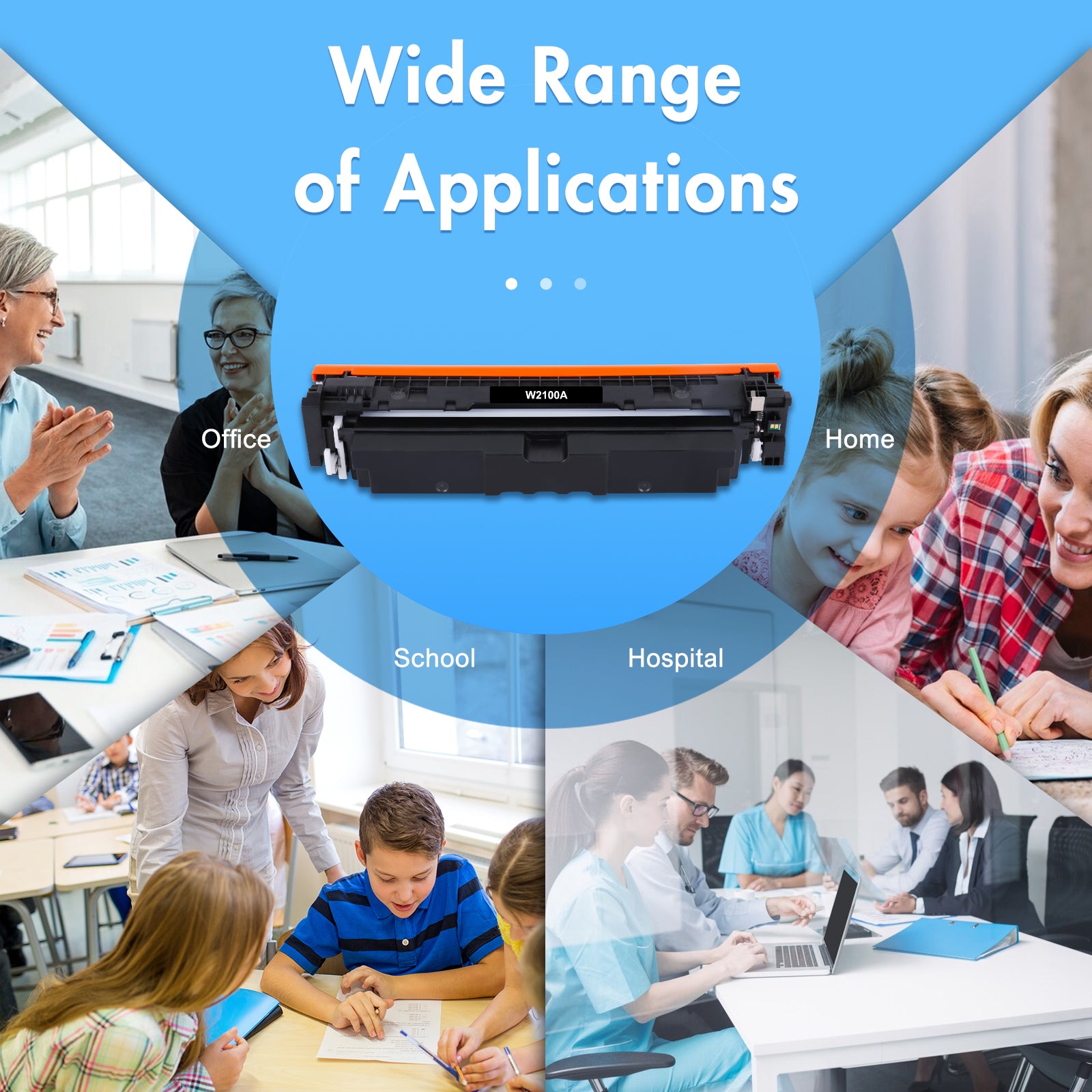 4-Pack 210A Toner Cartridges With Chip - Compatible With HP Color Pro MFP 4301dw 4301fdn 4201dw Printer Series