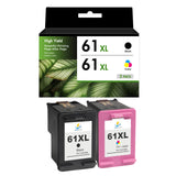 Compatible HP 61XL Ink Cartridge Combo Pack, Black & Tri-Color High Yield, Replacement for HP ENVY 4500, 5530 & OfficeJet 4630 Printers, 2-Pack, 3-Pack & 5-Pack