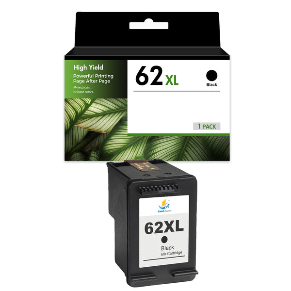 Compatible HP 62XL Black Ink Cartridge, High Yield, Replacement for HP ENVY 7640, 5660 & OfficeJet 5740 Printers, 1-Pack, 2-Pack & 4-Pack