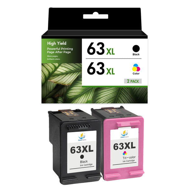 Compatible HP 63XL Ink Cartridge Combo Pack, Black & Tri-Color High Yield, Replacement for HP OfficeJet 3830, 4650 & ENVY 4520 Printers, 2-Pack, 3-Pack, 5-Pack & 10-Pack