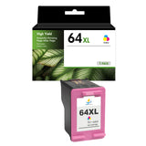 Compatible HP 64XL Tri-Color Ink Cartridge, High Yield, Replacement for HP ENVY Photo 7855 & 7155 Printers, 1-Pack