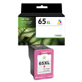 Compatible HP 65XL Tri-Color Ink Cartridge, High Yield, Replacement for HP ENVY 5055 & DeskJet 3755 Printers, 1-Pack