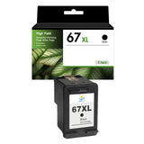 Compatible HP 67XL Black Ink Cartridge, High Yield, Replacement for HP ENVY 6055e & DeskJet 2755e Printers, 1-Pack, 2-Pack & 4-Pack