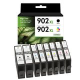 Compatible HP 902XL 902 XL High Yield Ink Cartridges, 8-Pack (2 Black, 2 Cyan, 2 Magenta, 2 Yellow), for OfficeJet Pro 6978 6968 6970 6975 6960 and OfficeJet 6958 Printers