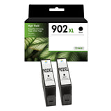 Compatible HP 902XL 902 XL Black High Yield Ink Cartridges, 2-Pack, for OfficeJet Pro 6978 6968 6970 6975 6960 and OfficeJet 6958 Printers