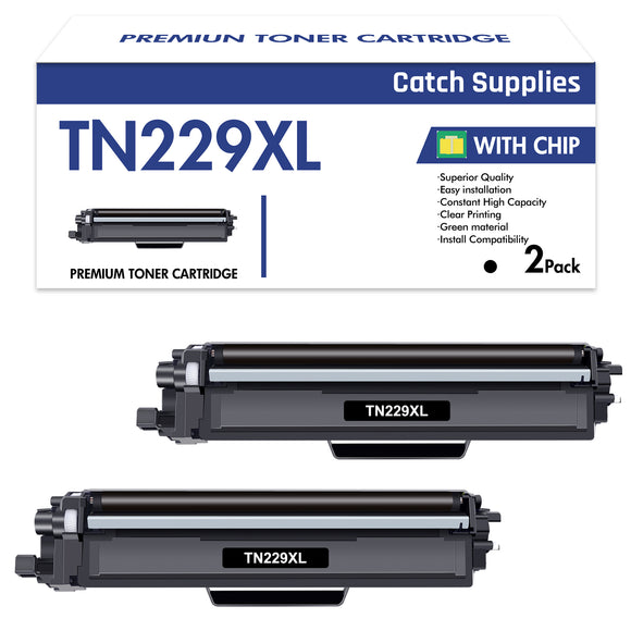 2-Pack TN229XL Toner Cartridge with Chip Compatible for Brother TN-229XL TN229XL for Brother HL-L3280CDW HL-L3220CDW MFC-L3720CDW MFC-L3780CDW HL-L3300CDW Printer Black Toner