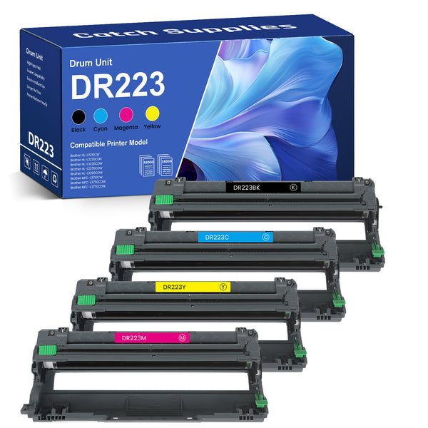 Compatible Brother DR223CL Drum Unit Set, 4-Pack, for Brother HL-L3270CDW, HL-L3290CDW, MFC-L3710CW, MFC-L3770CDW