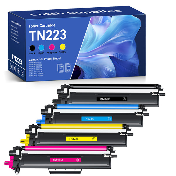 Compatible Brother TN223 Toner Set | TN-223BK/C/M/Y 4-Pack