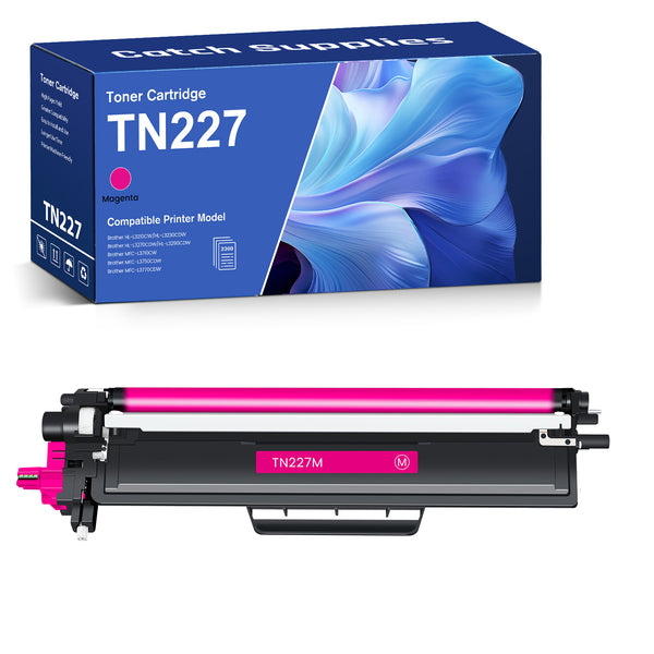 Compatible Brother TN227M Magenta Toner Cartridge, High Yield, with Chip, for Brother HL-L3210CW, HL-L3270CDW, HL-L3290CDW, MFC-L3770CDW