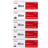 Canon 054 054H Toner Cartridge Set - Works with imageCLASS MF644Cdw, MF642Cdw & LBP622Cdw, Black Cyan Magenta Yellow, Standard & High Yield, 4/5-Pack