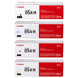 Canon 054 054H Toner Cartridge Set - Works with imageCLASS MF644Cdw, MF642Cdw & LBP622Cdw, Black Cyan Magenta Yellow, Standard & High Yield, 4/5-Pack