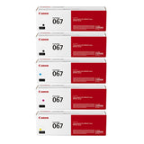 Canon 067 067H Toner Cartridge Set - Works with imageCLASS MF656Cdw & MF654Cdw, Black Cyan Magenta Yellow, Standard & High Yield, 4/5-Pack