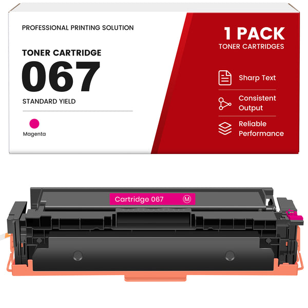Compatible Canon 067 Magenta Toner Cartridge With Smart Chip, Toner Level Display, For Color imageCLASS LBP632Cdw LBP633Cdw MF653Cdw MF654Cdw MF656Cdw Printers