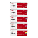 Canon 069 069H Toner Cartridge Set - Works with imageCLASS MF753Cdw, MF751Cdw & LBP674Cdw, Black Cyan Magenta Yellow, Standard & High Yield, 4/5-Pack