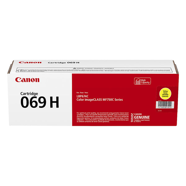Canon 069H Yellow Toner Cartridge - Works with Canon MF753Cdw, MF751Cdw & LBP674Cdw, High Yield, 1-Pack