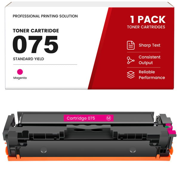 Compatible Canon 075 Magenta Toner Cartridge - Smart Chip with Toner level Display, Standard Yield