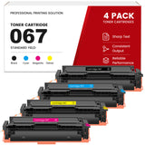 Compatible Canon 067 Toner Cartridge Combo Pack, With Smart Chip, Toner Level Display, Standard Yield Black Cyan Magenta Yellow, For Color imageCLASS LBP632Cdw LBP633Cdw MF653Cdw MF654Cdw MF656Cdw Printers