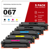 Compatible Canon 067 Toner Cartridge Combo Pack, With Smart Chip, Toner Level Display, Standard Yield Black Cyan Magenta Yellow, For Color imageCLASS LBP632Cdw LBP633Cdw MF653Cdw MF654Cdw MF656Cdw Printers