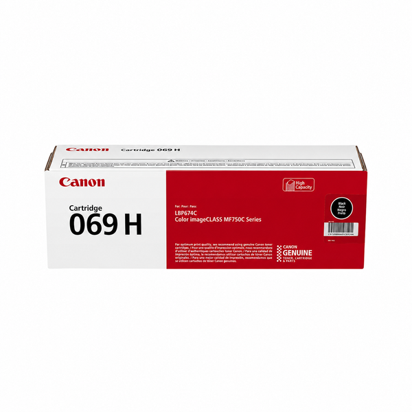 Canon 069H Black Toner Cartridge - Works with Canon MF753Cdw, MF751Cdw & LBP674Cdw, High Yield, 1-Pack