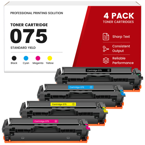 Compatible Canon 075 Toner Cartridges - Smart Chip with Toner level Display, Standard Yield