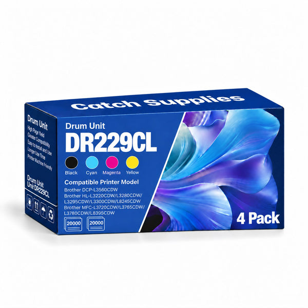 Compatible Brother DR229CL Drum Unit Set, 4-Pack, for Brother MFC-L3780CDW, HL-L3280CDW, HL-L3220CDW, MFC-L3720CDW