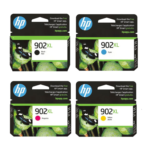 HP 902 902XL Ink Cartridge Combo Pack of 4 - Works with HP OfficeJet Pro 6978, 6968 - High Yield, Black, Cyan, Magenta & Yellow