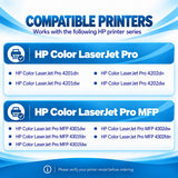 Firmware-Safe Compatible HP 210X Cyan Toner Cartridge W2101X, High Yield, with Upgraded Chip, for HP 4301fdw, 4201dn, 4201dw, 4301fdn