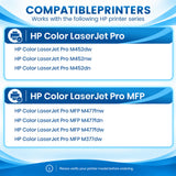 Compatible HP CF410X, CF411X, CF412X, CF413X High-Yield Toner Cartridges, 5-Pack